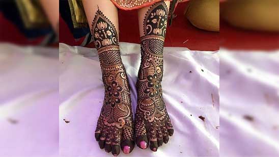 Dulhan Foot Mehndi Design