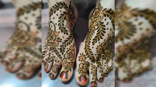 Dulhan Mehndi Design Hand and Foot