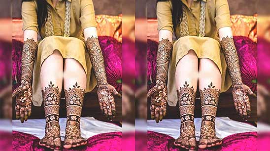 Dulhan Mehndi Design Hand and Leg