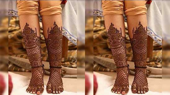 Dulhan Mehndi Designs for Legs