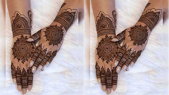 Easy Full Hand Mehndi Designs for Bride