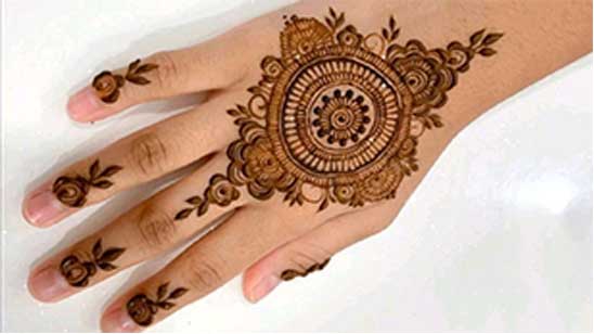 Easy Royal Finger Mehndi Design