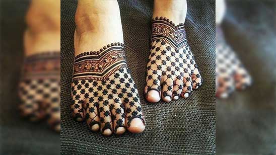 Foot Mehandi Design Simple