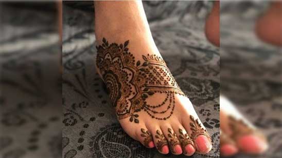 Foot Mehndi Design Bridal