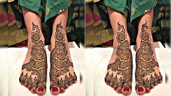 Foot Mehndi Design Dulhan