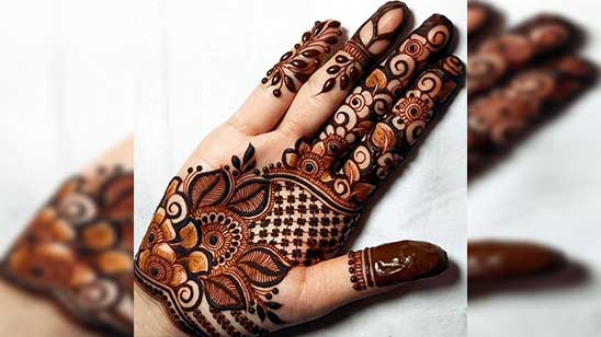 Front Hand Mehndi Design Simple and Beautiful