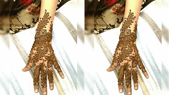 Khafif Mehndi Design Only Fingers