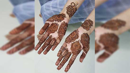 Khafif Mehndi Design for Fingers