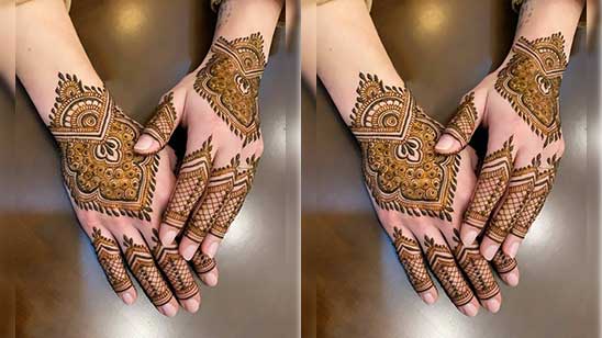 Khafif Mehndi Designs for Back Hands