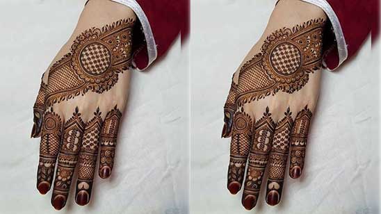Khafif Mehndi Designs for Front Hands