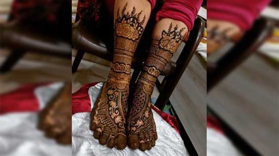 Leg Bridal Mehndi Design