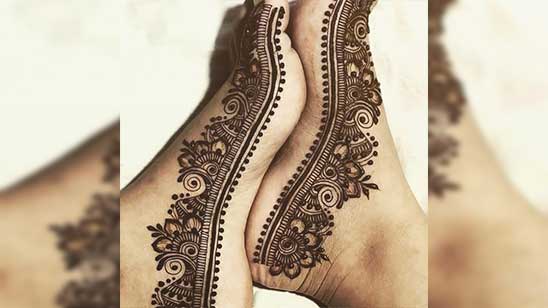 Leg Mehndi Arabic Design