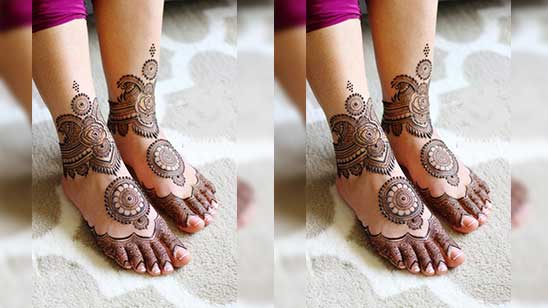 Leg Mehndi Design Bridal