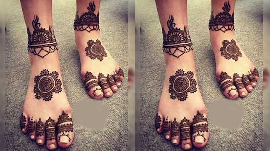 Mehandi Design Foot Simple