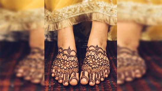 Mehandi Design Leg Bridal