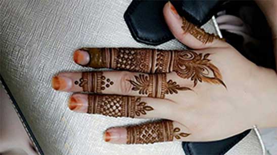 Mehndi Designs for Back Fingers