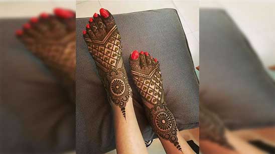 Mehndi Designs for Legs Bridal