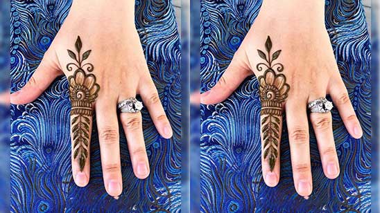 Mehndi Designs for One Finger