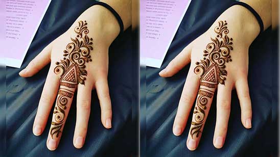 Only One Finger Mehndi Design