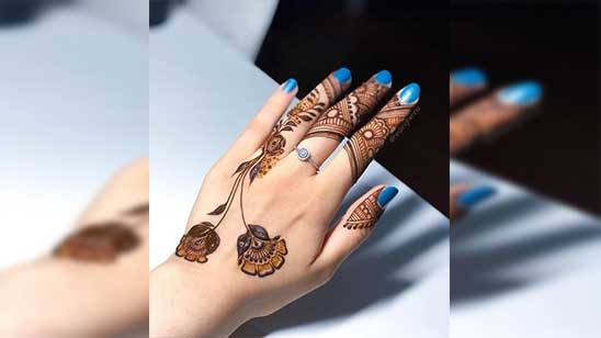 Pakistani Arabic Mehndi Design Front Hand