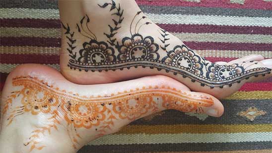 Side Foot Mehndi Design