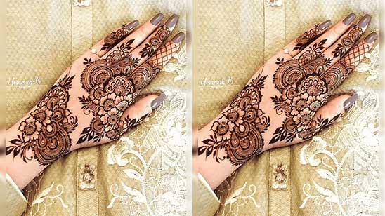 Simple Arabic Finger Mehndi Design