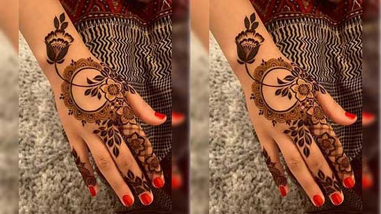 Simple Arabic Mehndi Designs for Back Hand