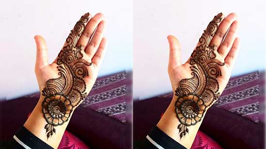 Simple Back Hand Mehndi Design Arabic
