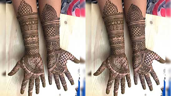 Simple Hand Mehndi Design Back