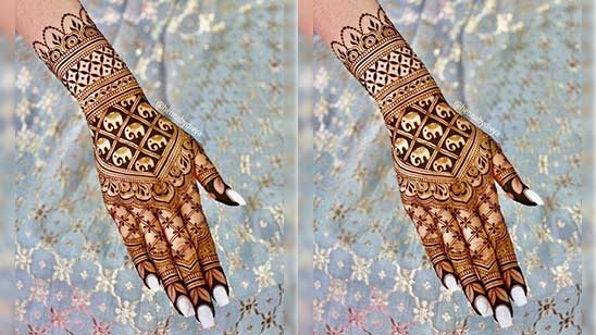 Stylish Arabic Mehndi Designs for Back Hand