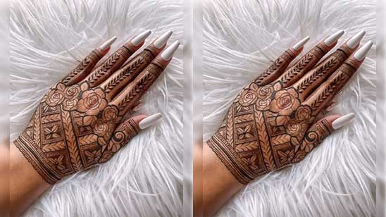 Stylish Back Hand Mehndi Design Images