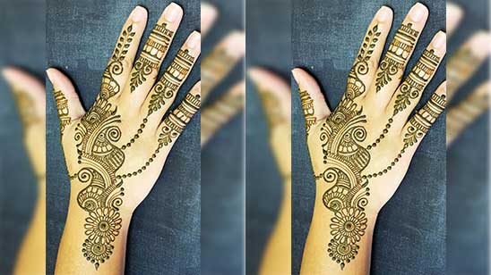 Stylish Back Hand Mehndi Designs Arabic