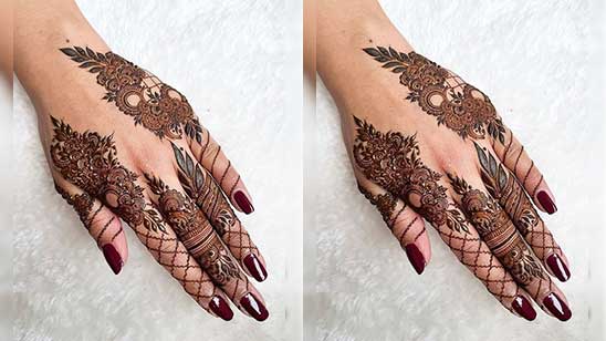 Stylish Back Hand Mehndi Designs Bridal