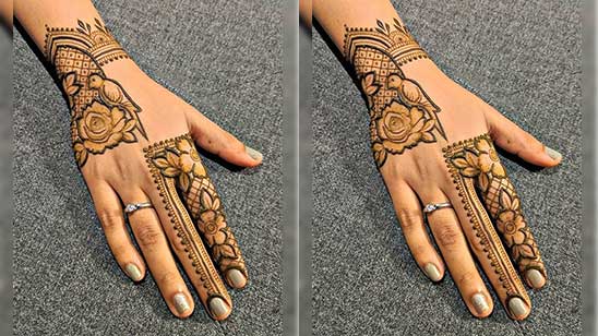 Arabic Henna Flower Designs