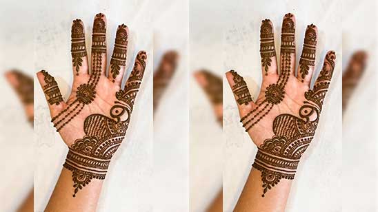 Circular Mehndi Designs for Front Hand