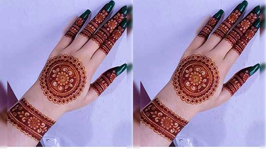 Hand Round Mehndi Design