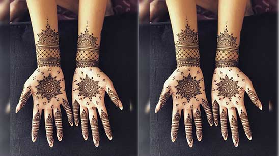 Indo Arabic Mehndi Designs for Back Hands