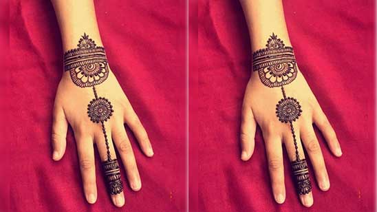 Mehndi Designs for Kids Front Hand