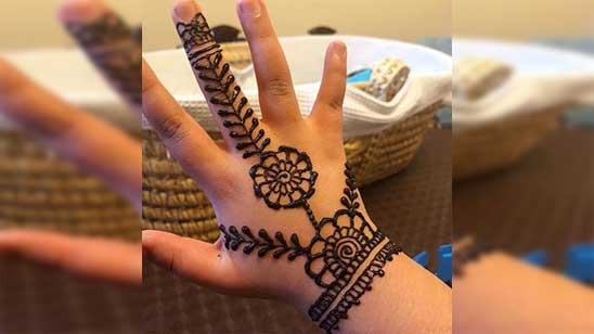 Mehndi Designs for Kids Front Hand