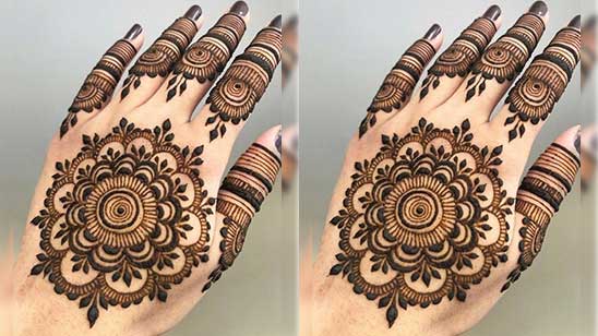Round Circle Henna Designs