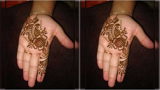 Short Mehndi Designs for Hands