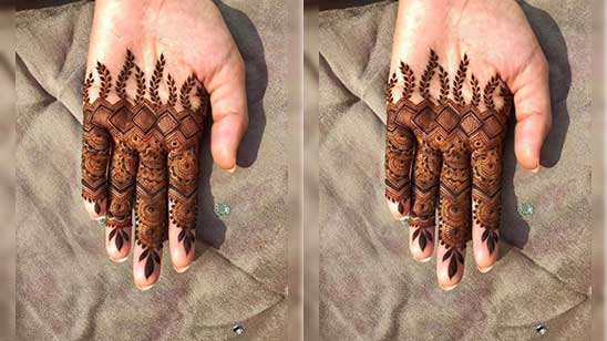 Simple Back Palm Mehndi Designs