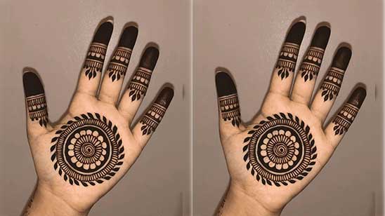Simple Mehndi Designs for Front Hands Arabic Style