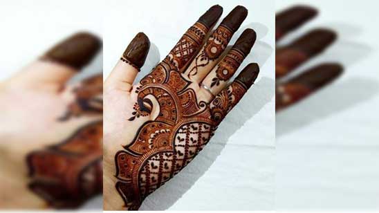 Simple Palm Hand Mehndi Design