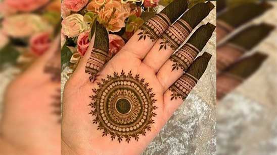 Beautiful Latest Heavy Palm Henna Design || Beautiful Bharwa Mehndi Design  For Karwachauth 2021 - YouTube