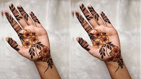 Eid Mehndi Designs Front Hand