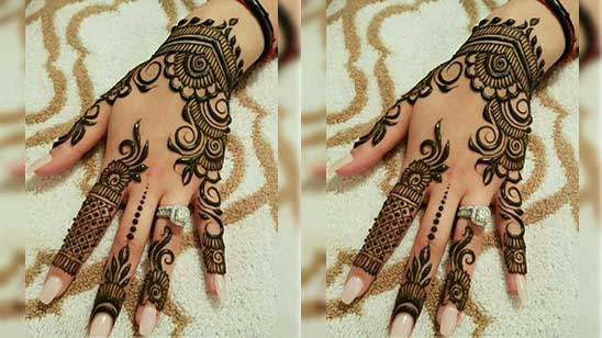 Back Hand Mehndi Design for Karwa Chauth