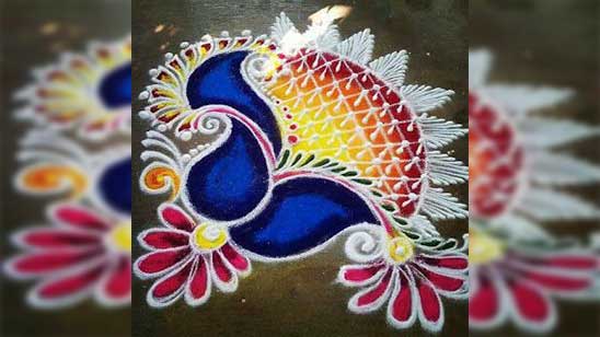 Best Peacock Rangoli Designs