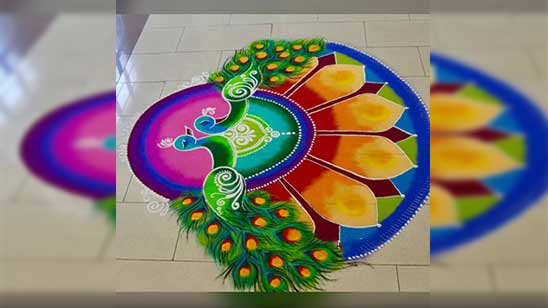 Colourful Big Rangoli Kolam