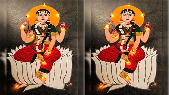 Durga Devi Rangoli Designs